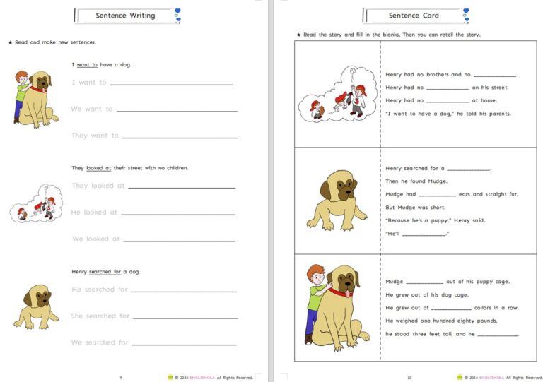 Henry and Mudge series - workbook &amp; printable activities - ENGLISHOLA