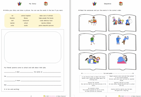 Dad Goes to School workbook 3