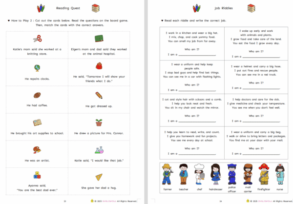 Dad Goes to School workbook 4