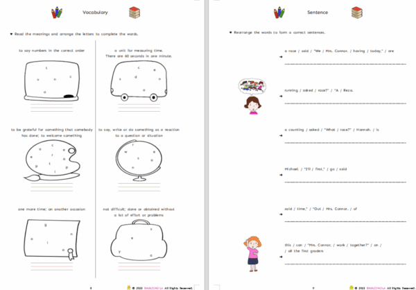 The Counting Race workbook 1