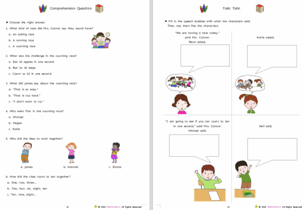 The Counting Race workbook 2