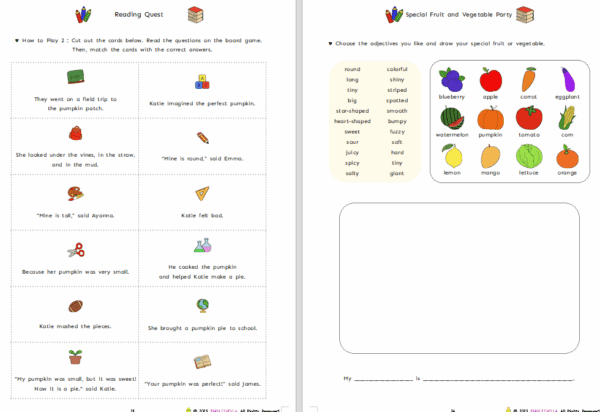 The Pumpkin Patch workbook 3