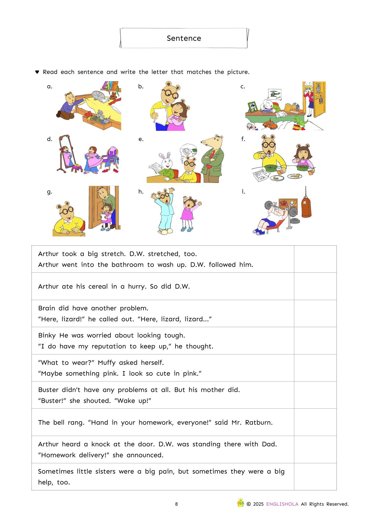 Arthur’s Off to School workbook