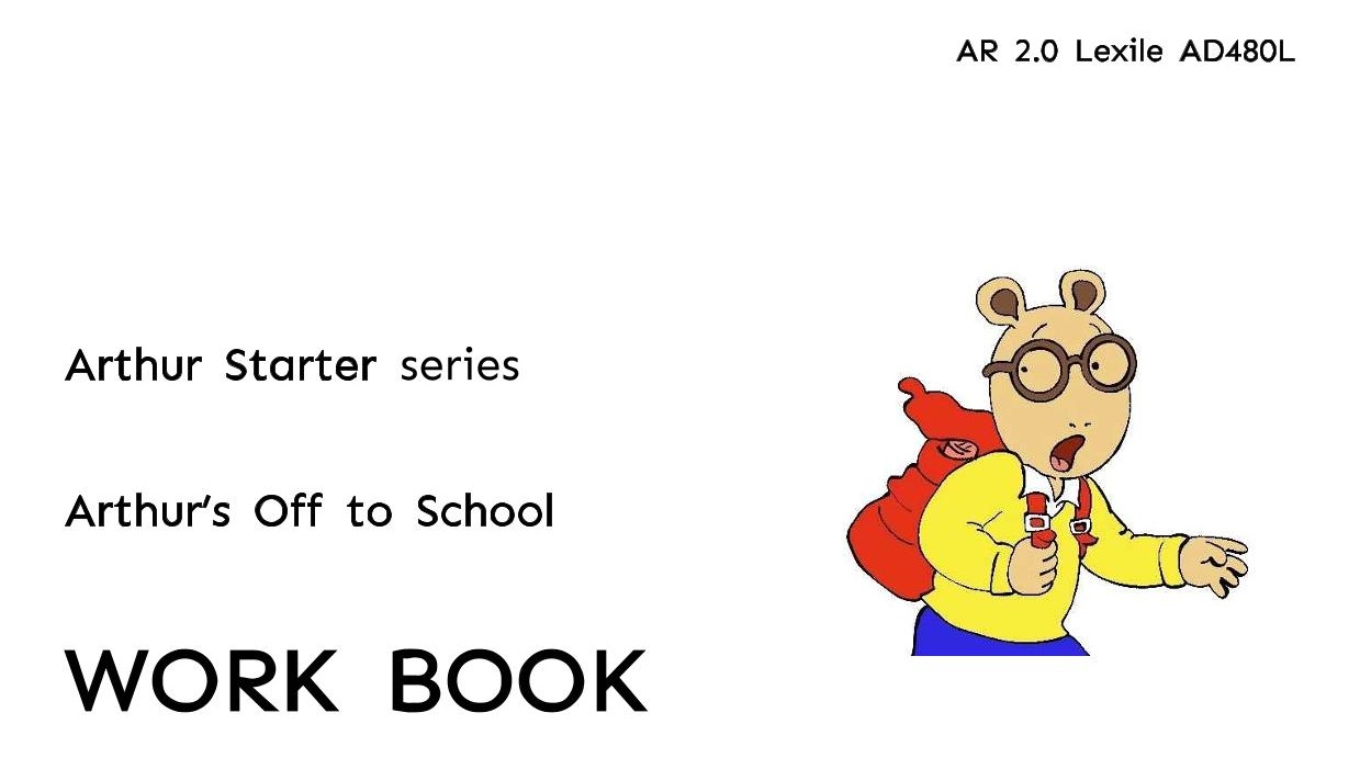 Arthur’s Off to School workbook