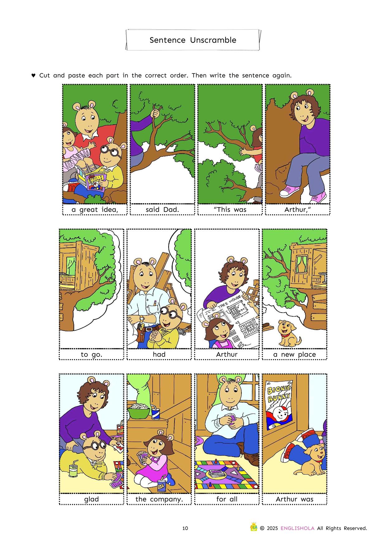 Arthur’s Tree House workbook