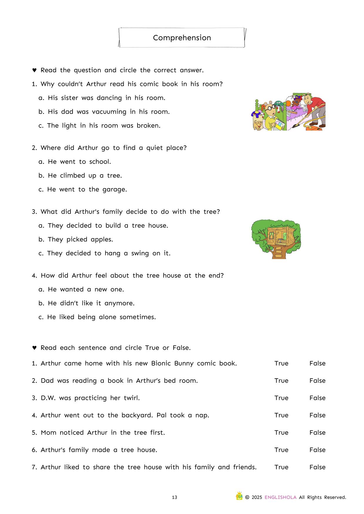 Arthur’s Tree House workbook - Image 3