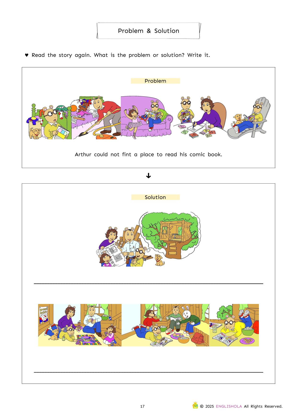 Arthur’s Tree House workbook