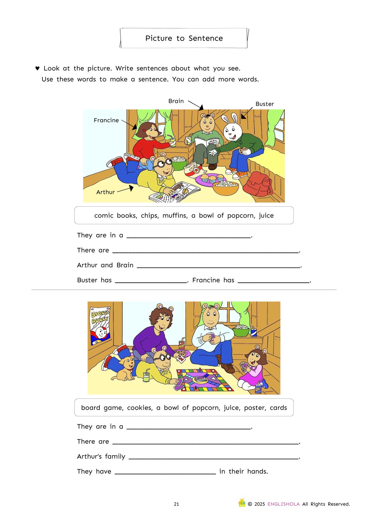 Arthur’s Tree House workbook